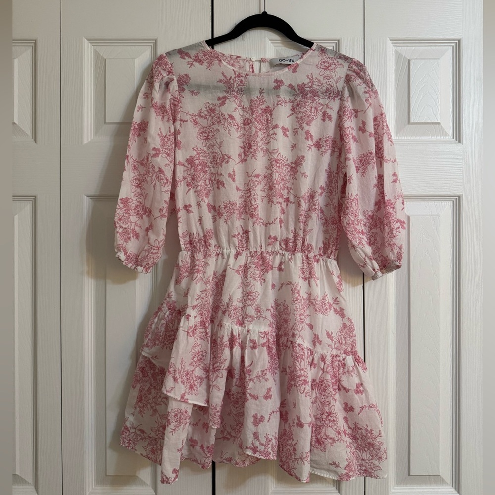 Pink dress with flowers